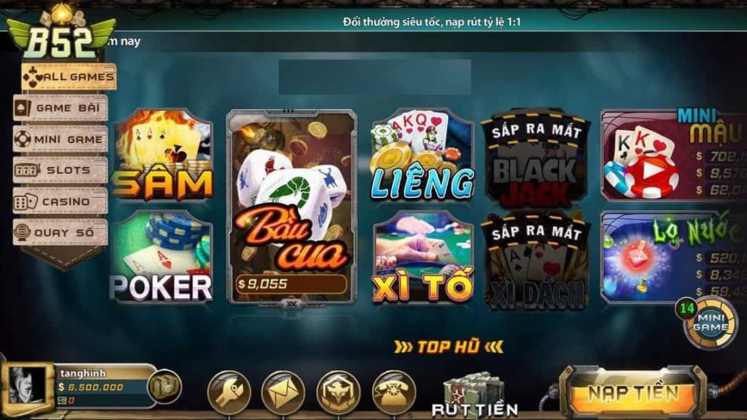 Review giao diện cổng game B52